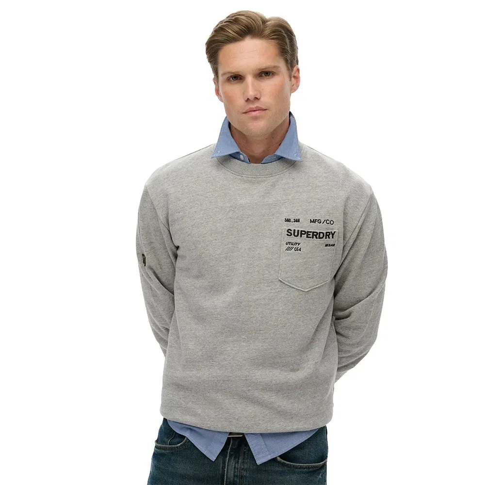 Худи свободного кроя Utility Loose Fit Superdry, серый