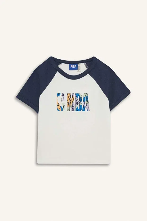 Детская футболка для девочек с принтом NBA Wordmark Fitted Defacto, Er98 — фото 3