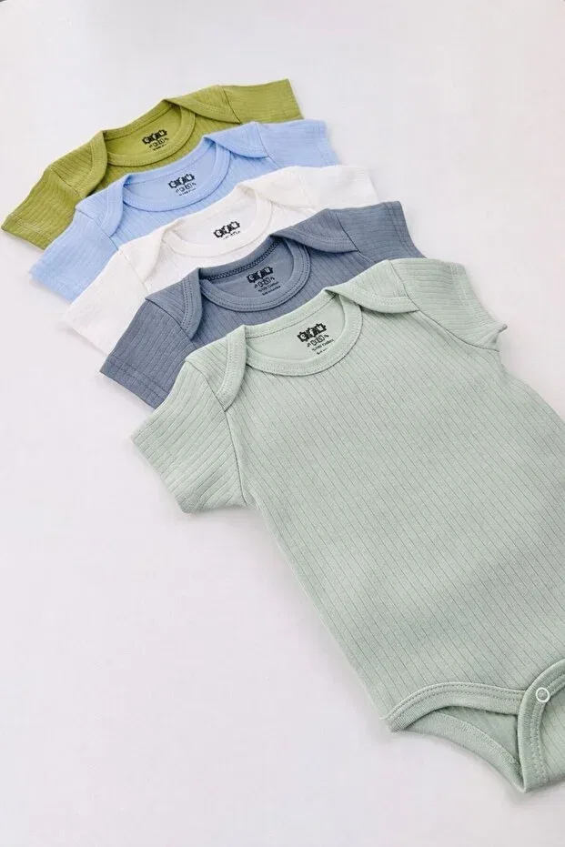 Детское боди для новорожденных хлопковое набор 5 шт Efu Baby, Multicolor — фото 4