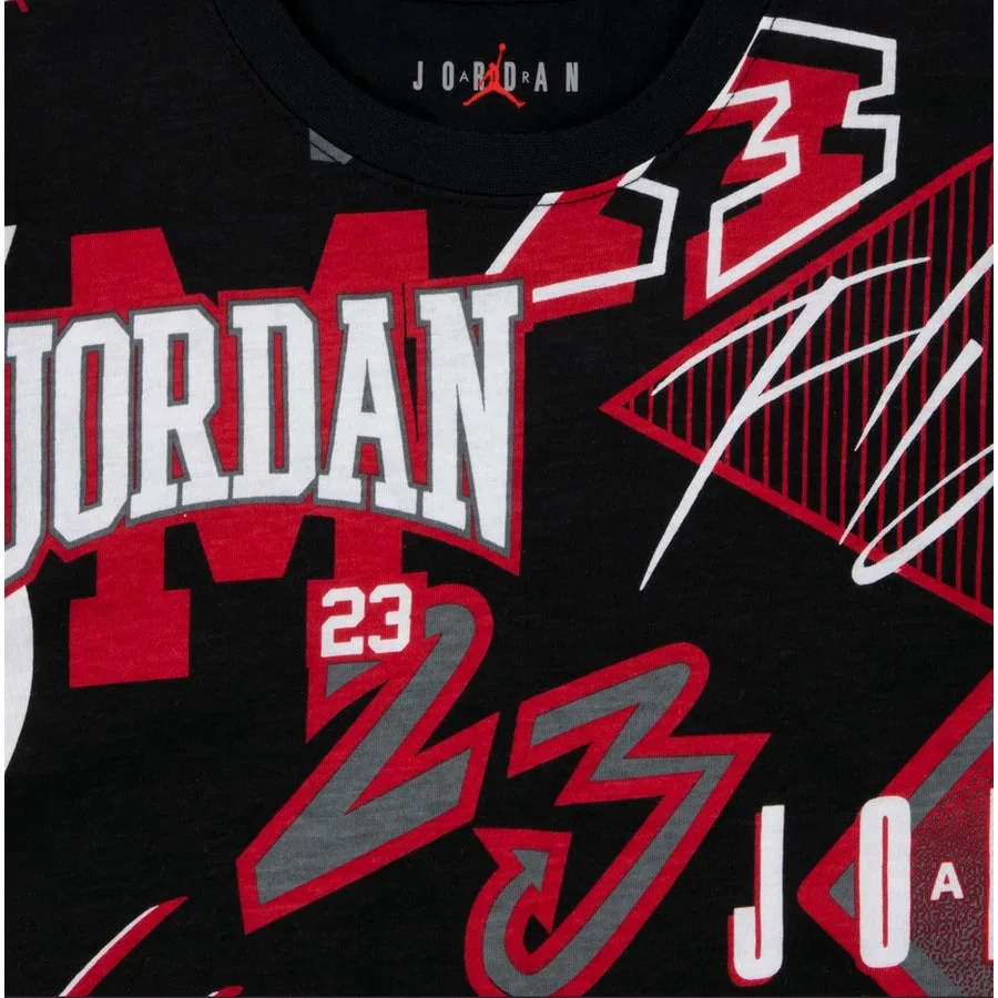 Детская футболка с принтом Jordan MJ Dynasty AOP Nike, Черный — фото 2