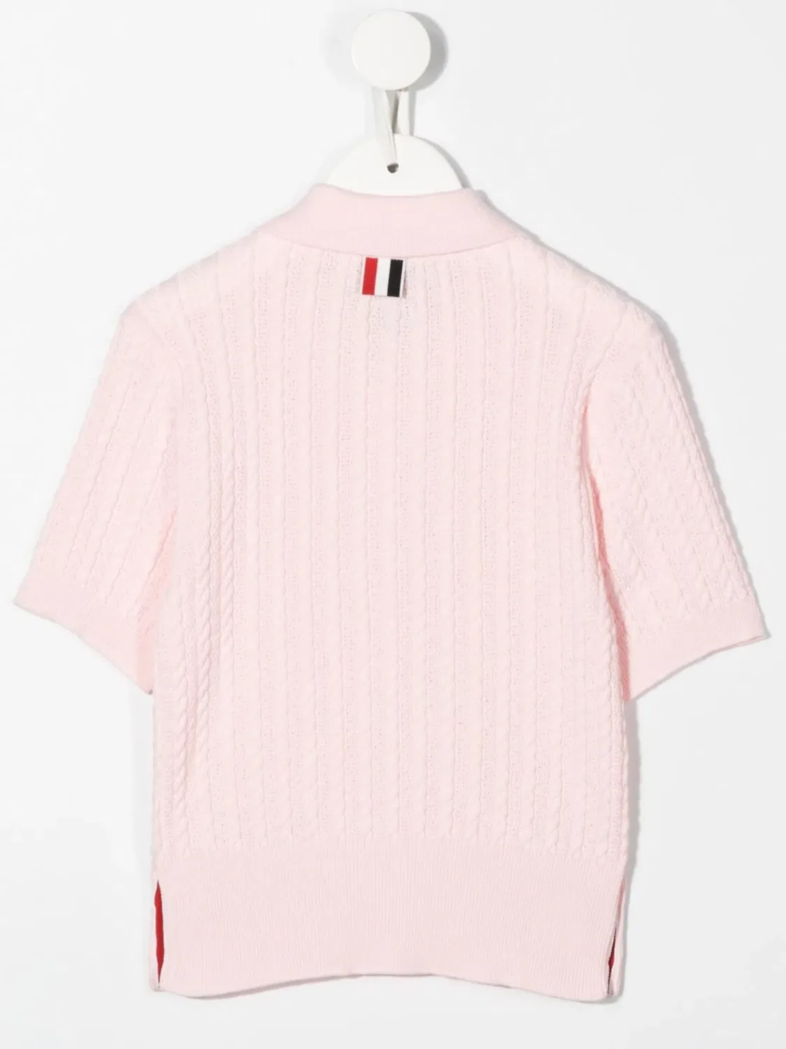 Поло с косичкой светло-розового цвета Thom Browne, розовый — фото 3