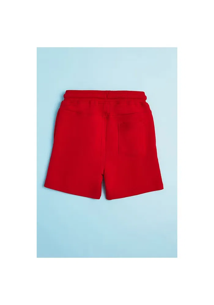 Шорты с аппликацией на кулиске R&B, красный — фото 2