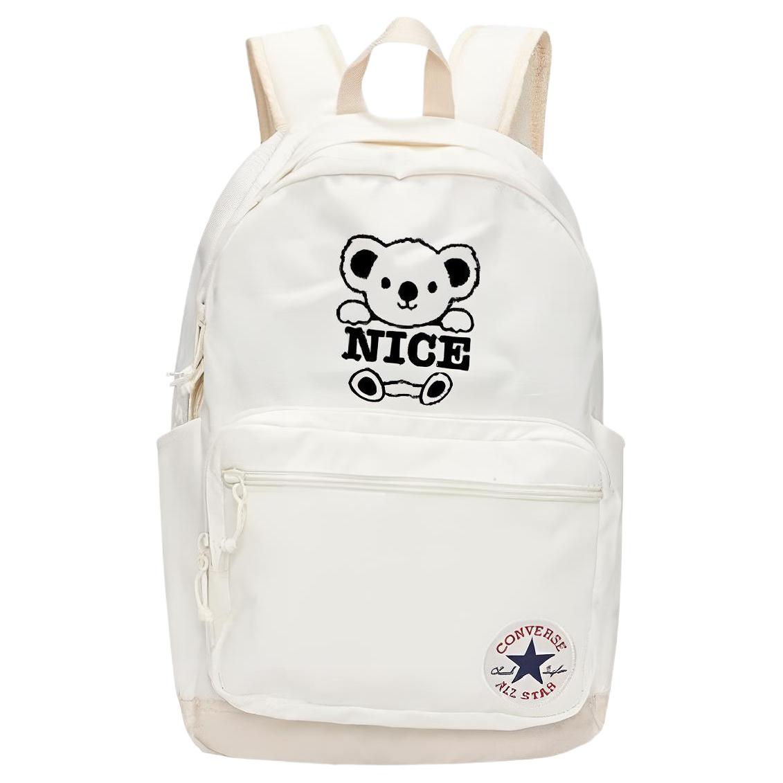 

Converse Полиэстеровый рюкзак обычный унисекс белый, Letter Bear
