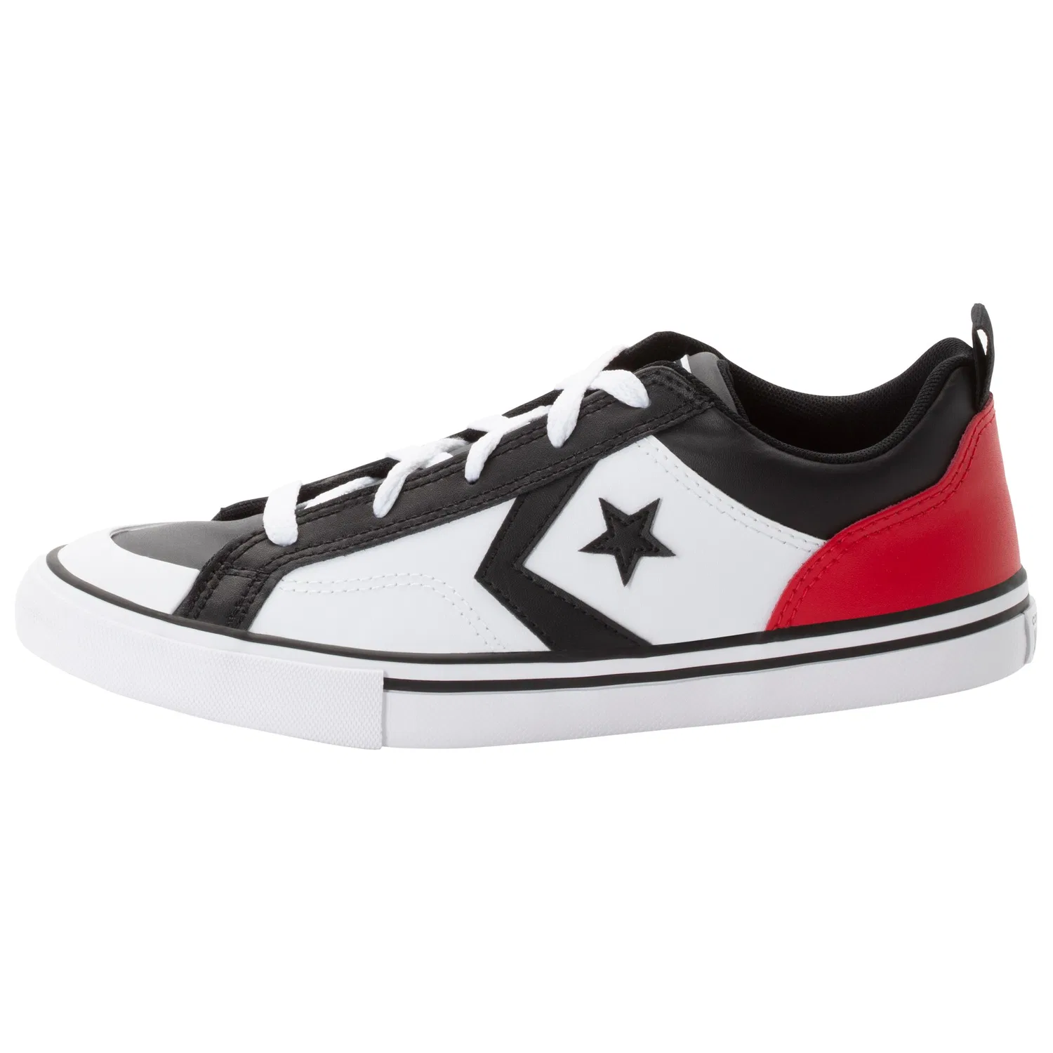 Детские кожаные кроссовки Converse Pro Blaze, Black/Red/White — фото 2