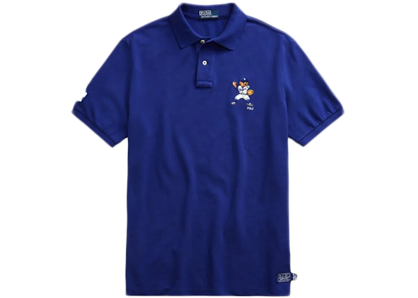 Мужская футболка-поло с принтом Polo Ralph Lauren Dodgers Bear, Baseball Royal