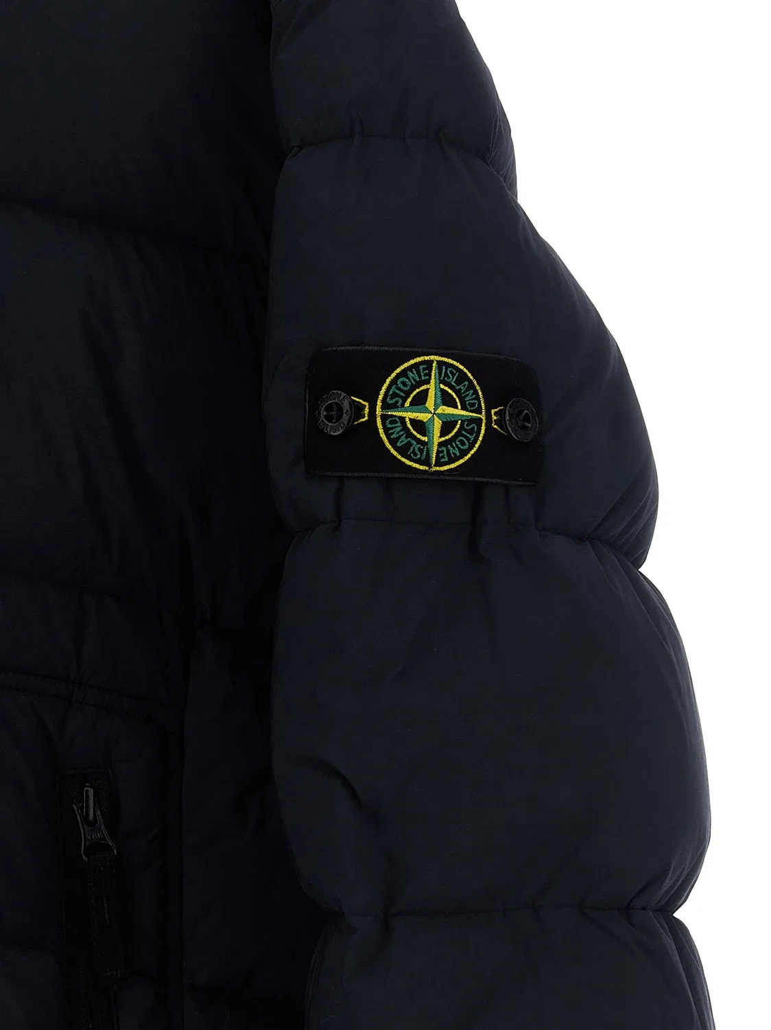 Парка с логотипом-значком Stone Island Junior, синий — фото 3