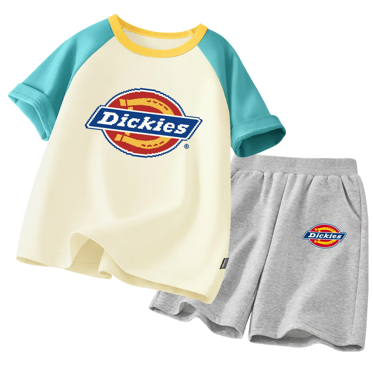 Детский спортивный комплект с принтом Sise Green Pink+S Logo K Black, Dickies — фото 3