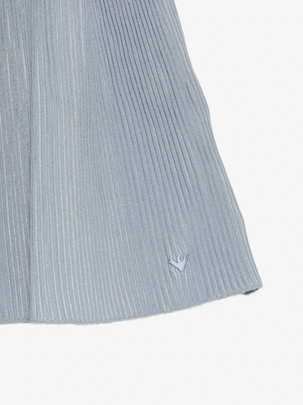 Платье-клеш из рубчатого трикотажа Emporio Armani Kids, синий — фото 3