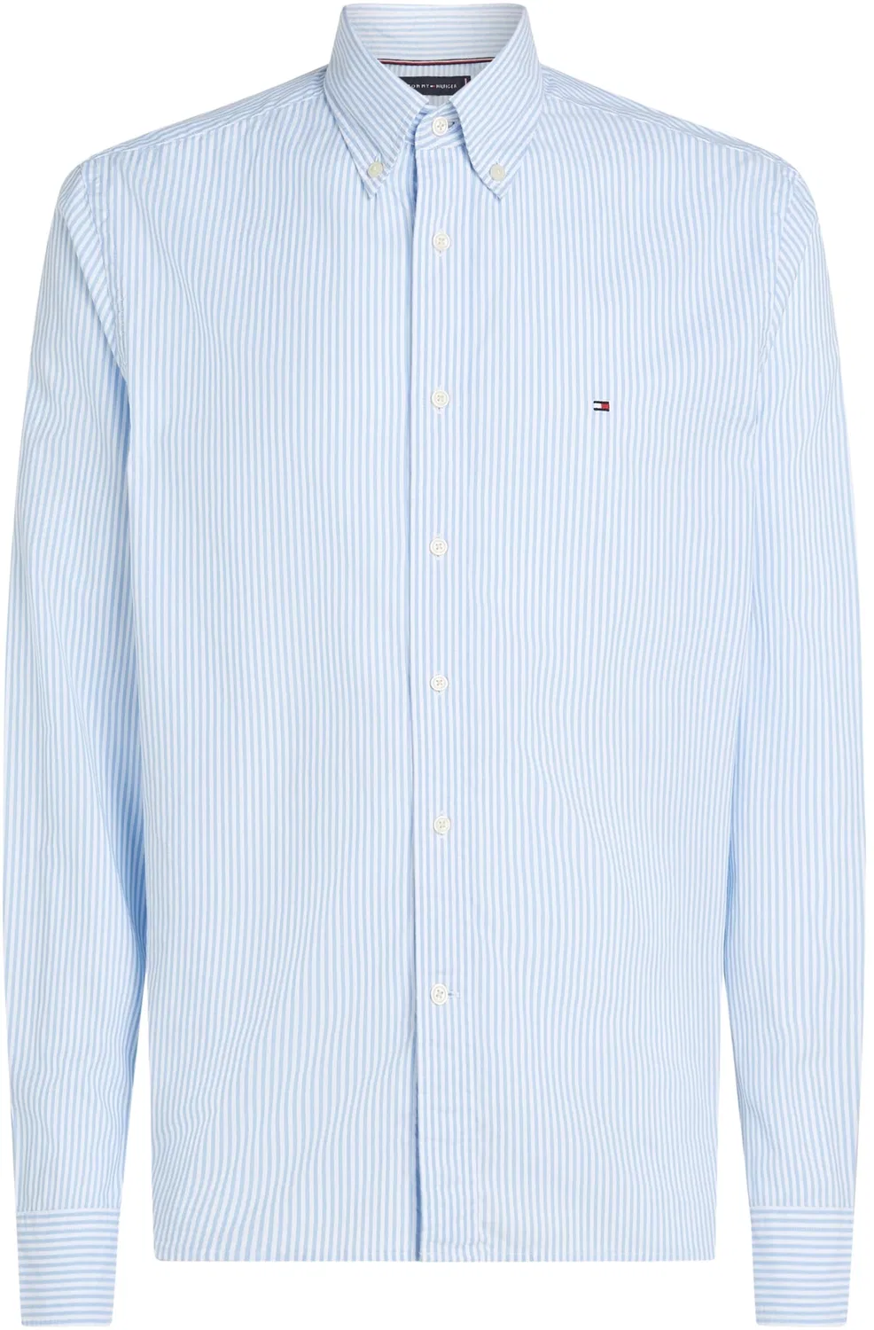 Мужская рубашка классического кроя Flex Poplin Tommy Hilfiger, Blue (Sweet Blue / Optic White) — фото 4