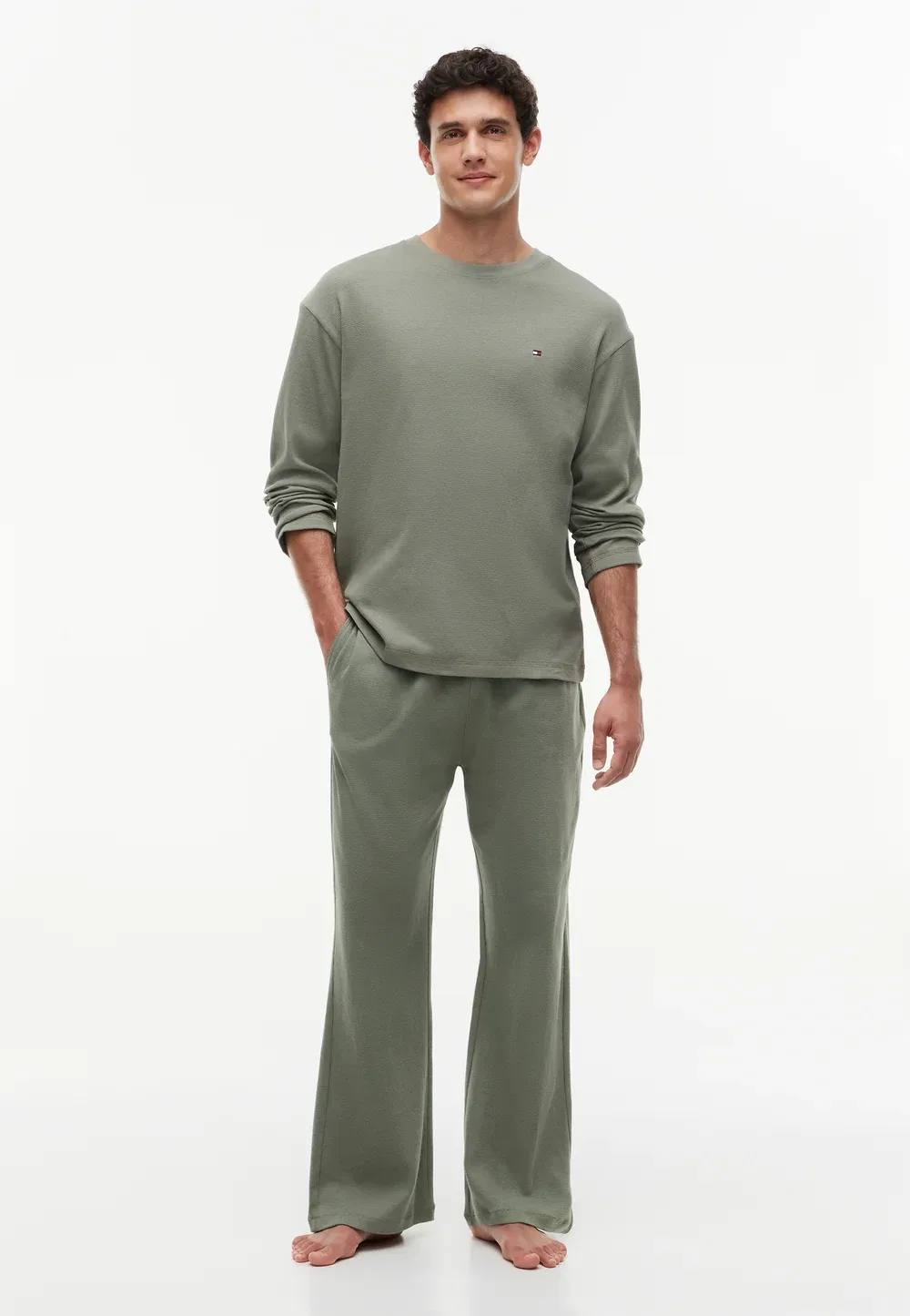 Оригинальный комплект для сна - пижама Tommy Hilfiger, Utility Sage