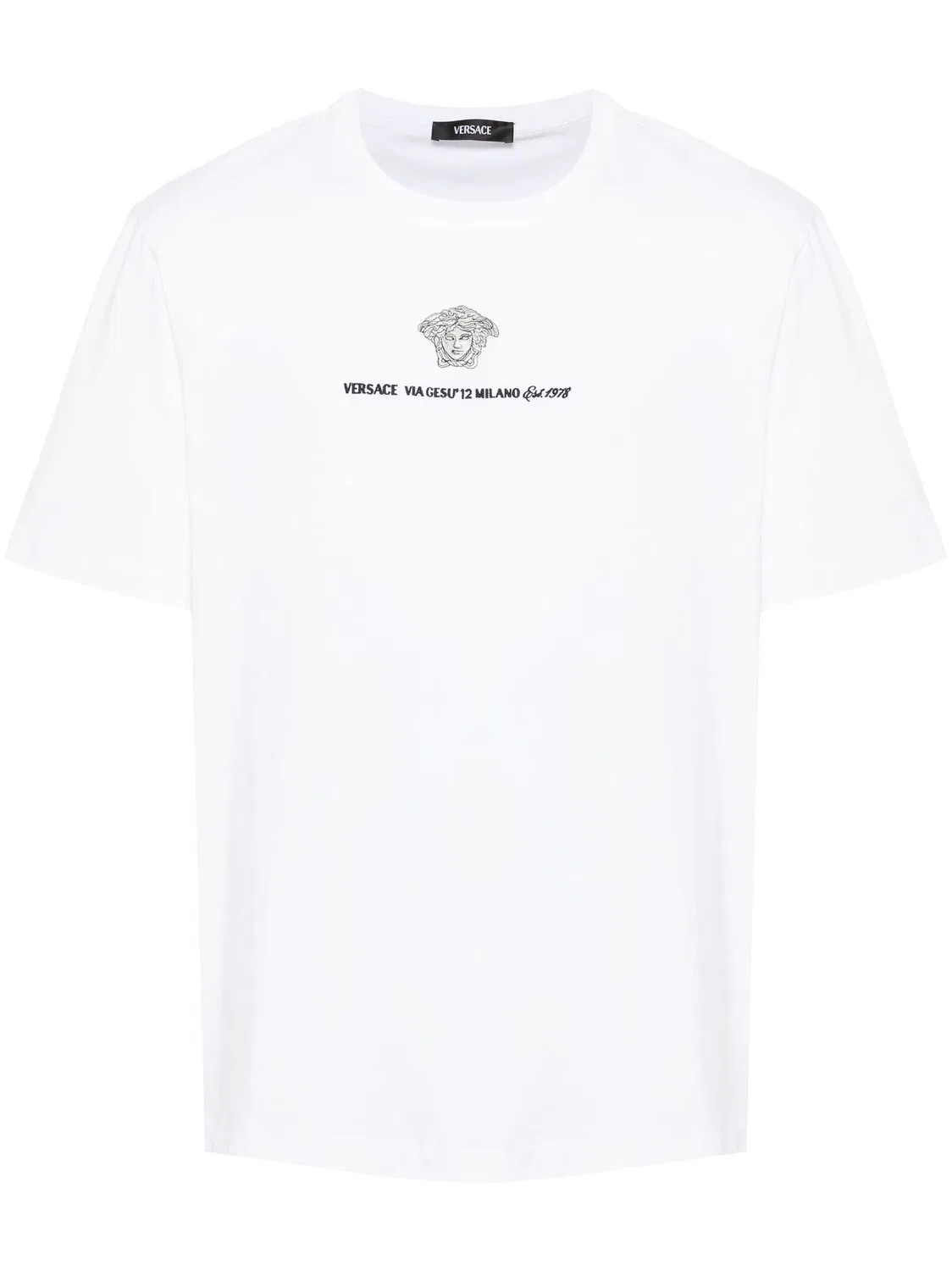 Футболка Medusa Milano с вышивкой Versace, белый