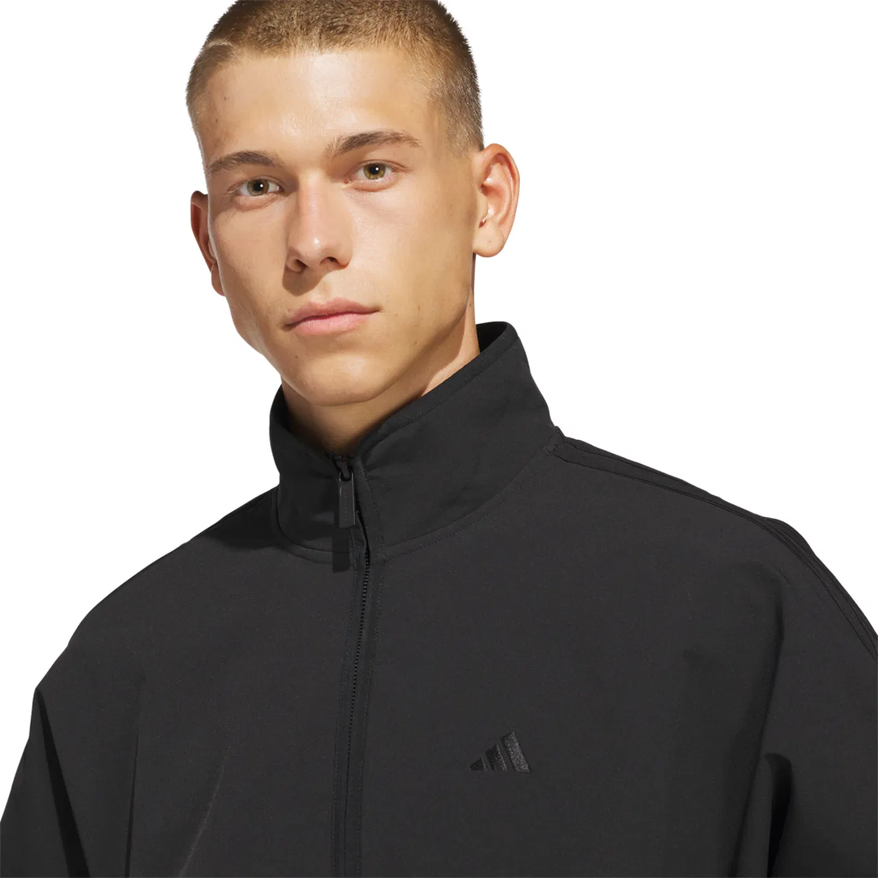 Мужская куртка свободного кроя Basketball Woven Track Jacket Adidas, черный — фото 3