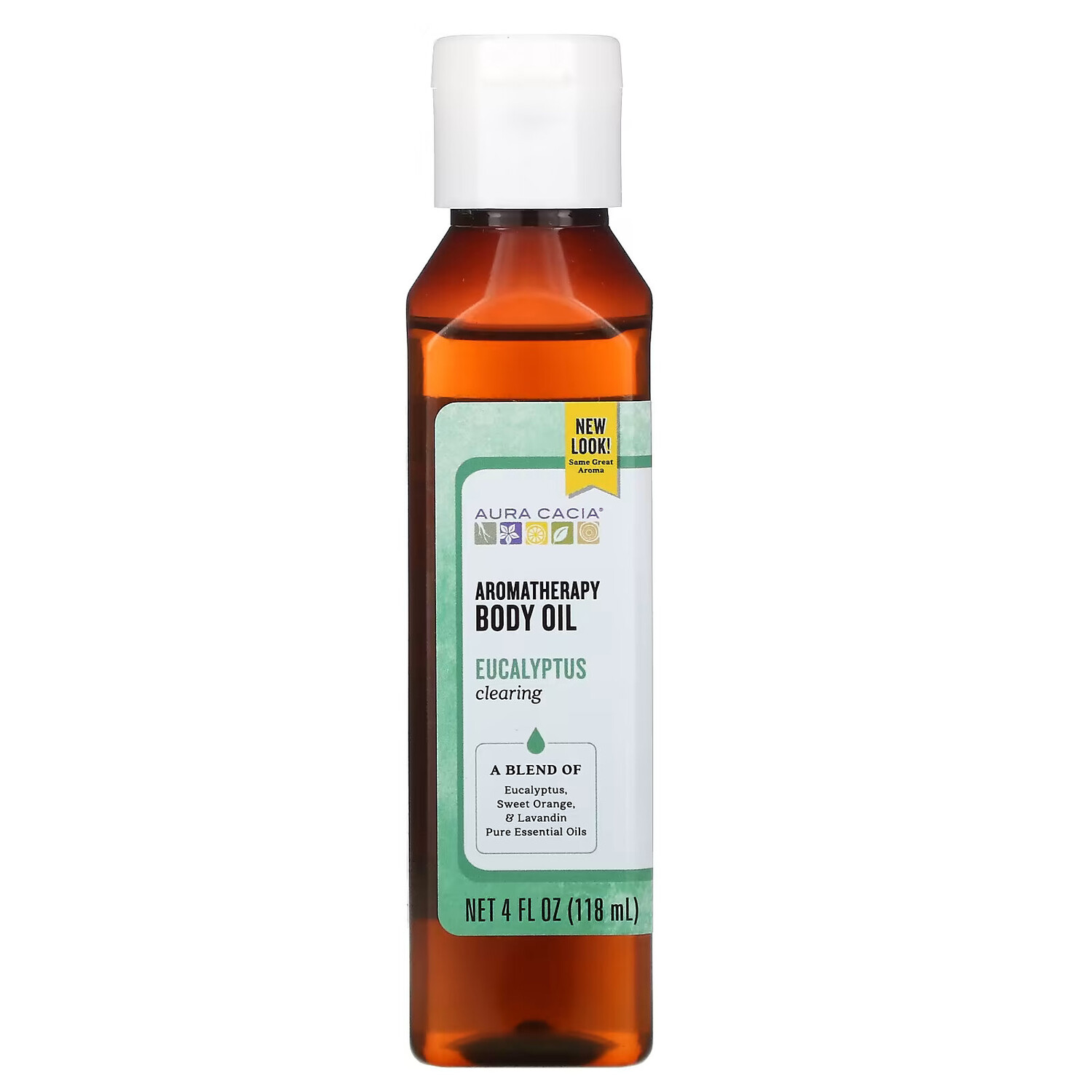 Aura Cacia, Ароматерапевтическое масло для тела, легкое дыхание эвкалипта, 4 жидких унции (118 мл) — фото 2
