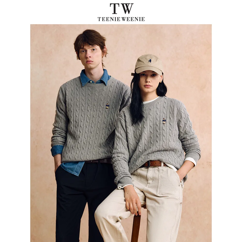 Детский свитер с принтом Timeless Preppy Style Teenie Weenie Men, Gray — фото 4