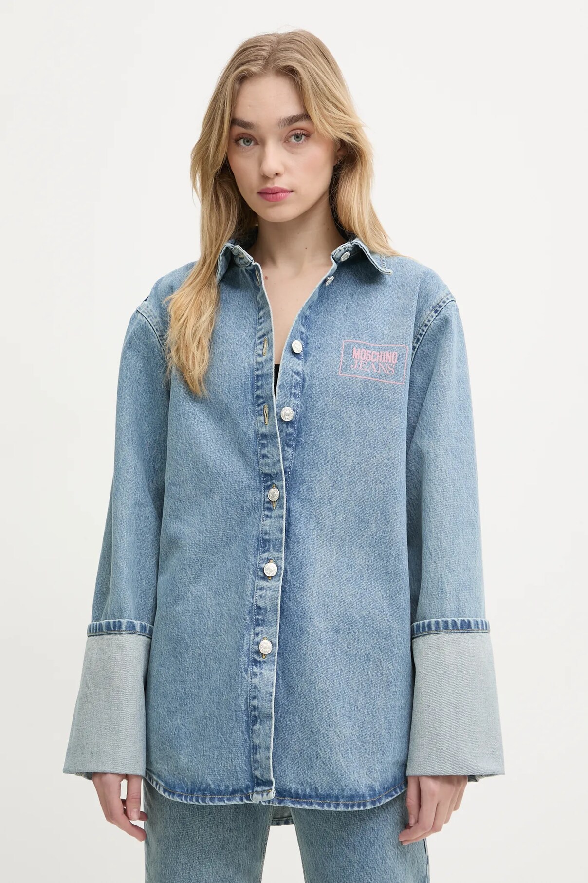 

Джинсовая рубашка Moschino Jeans, синий