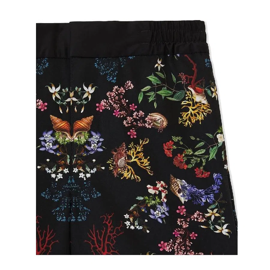 Шорты с цветочным принтом Floral-Print Cotton Shorts Burberry — фото 4