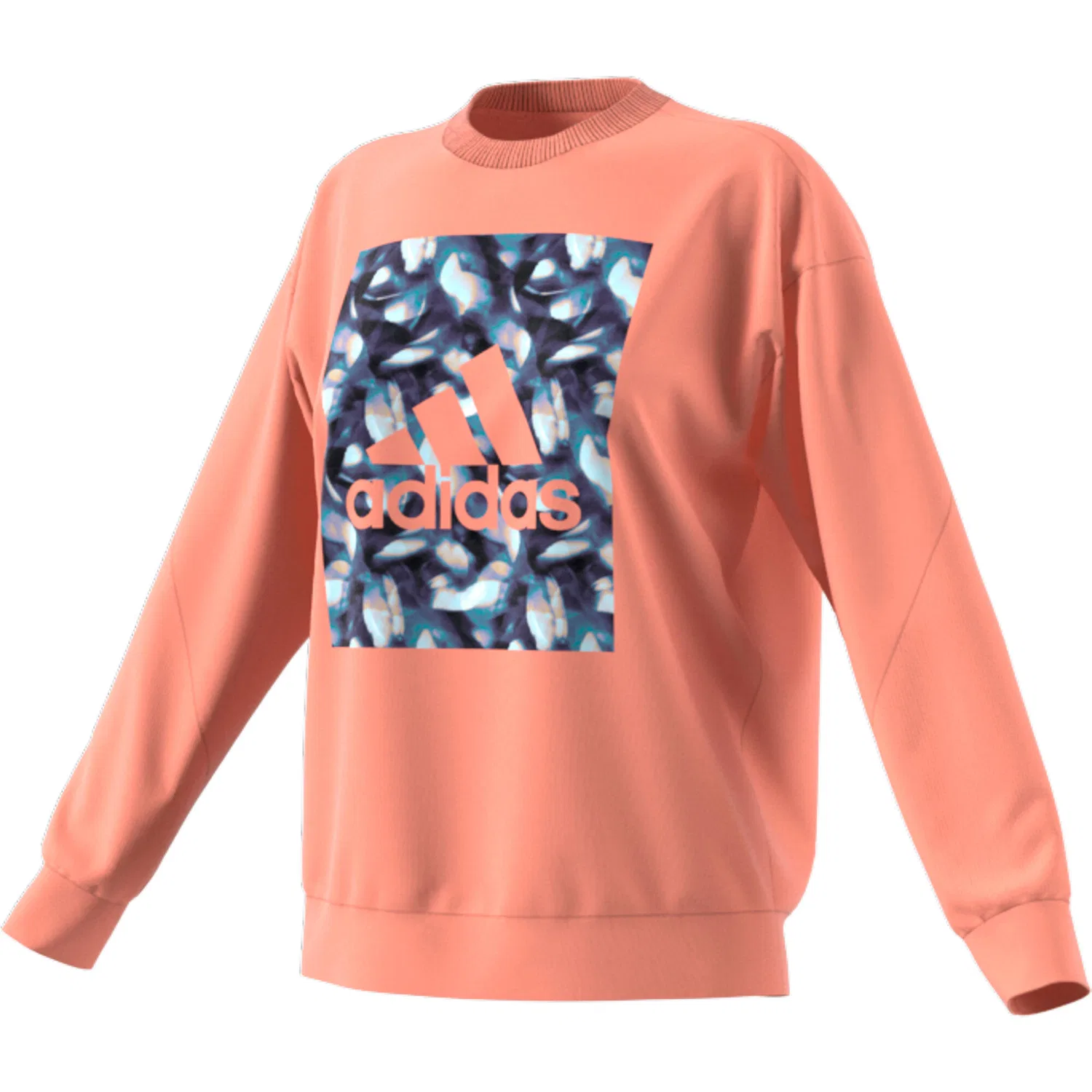 Женский свитшот с принтом adidas U4u Soft Knit, Orange Bonbonrosa — фото 2