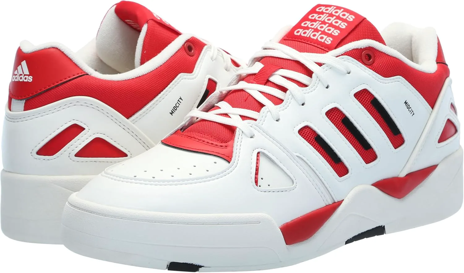 Мужские кроссовки Adidas Midcity Low, белый/красный/черный — фото 2