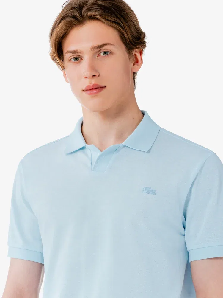 Поло LACOSTE Basic Open Collar, Royal Blue — фото 2