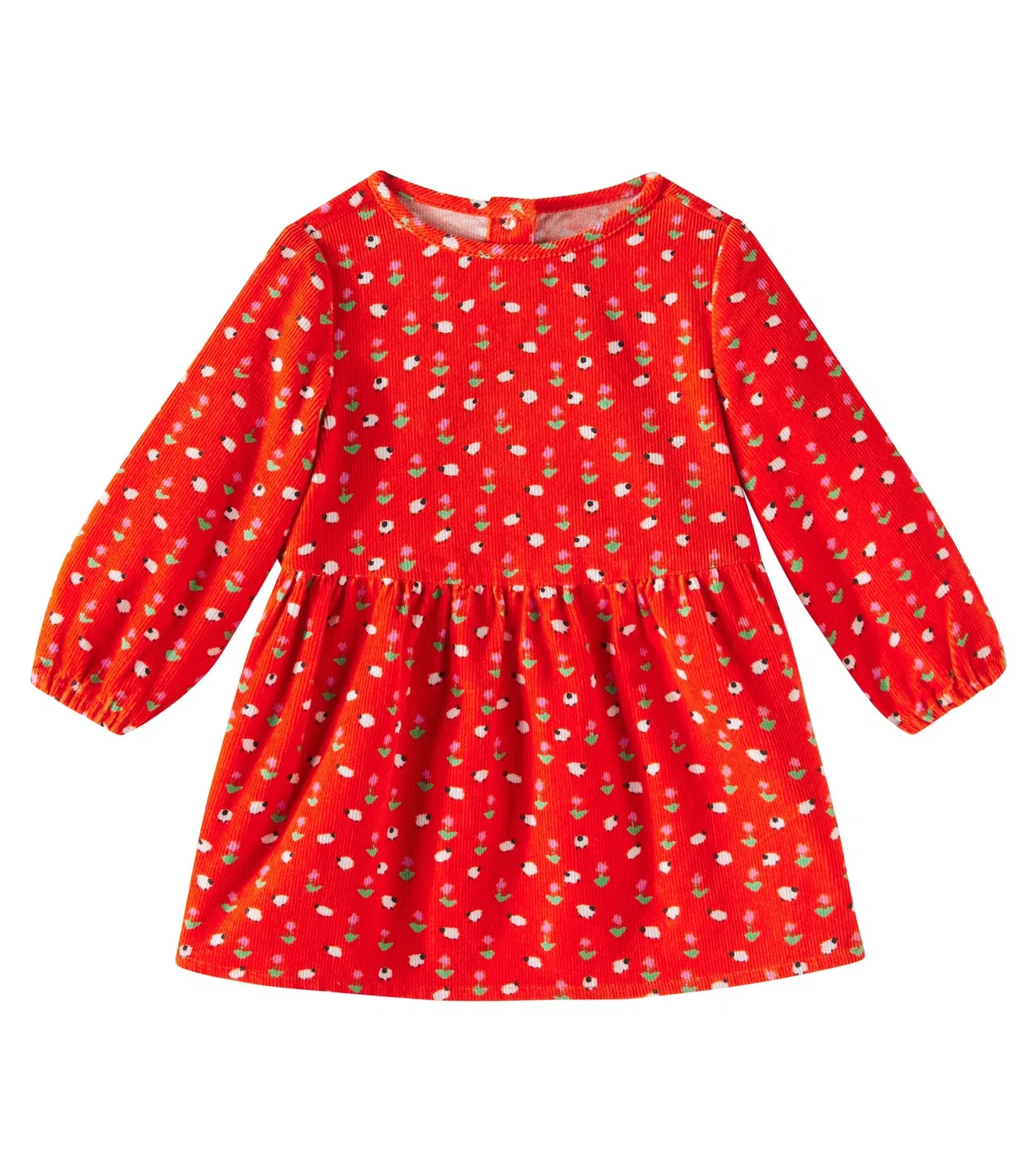 Детское хлопковое платье с принтом Stella McCartney Kids, красный