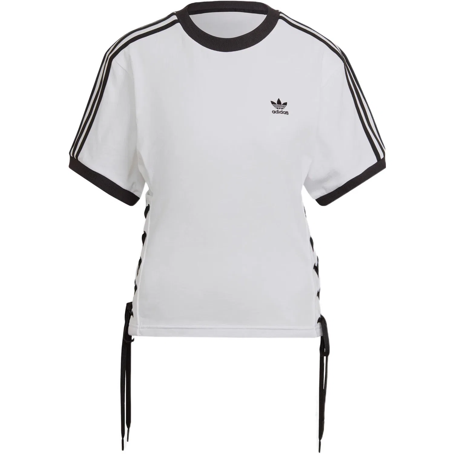 Футболка с круглым вырезом, прямая, Adidas Originals, White