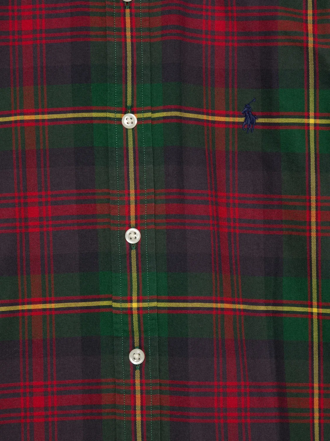 Клетчатая хлопковая рубашка оксфорд Polo Ralph Lauren, зеленый — фото 2