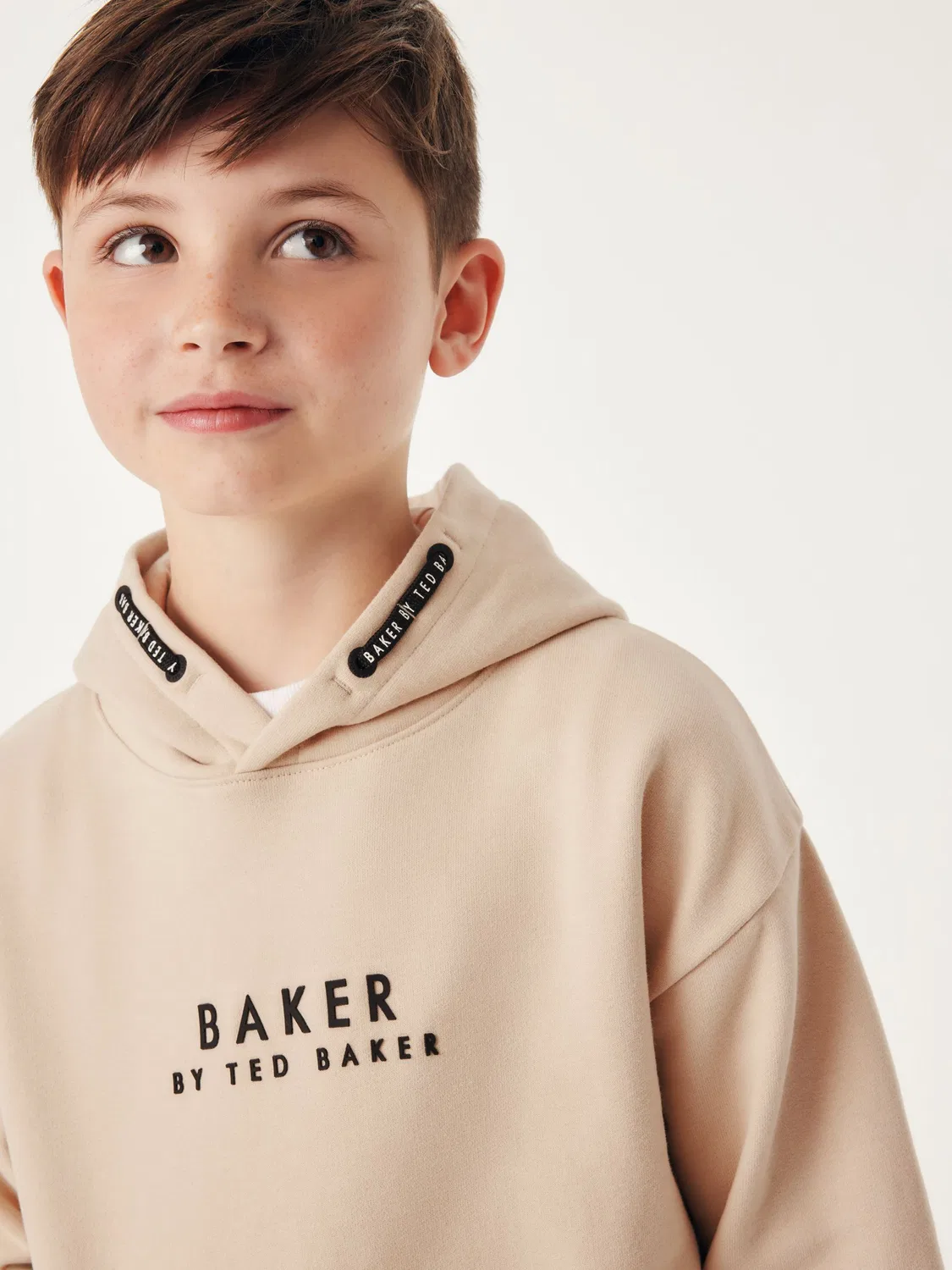 Худи, свободная посадка Baker by Ted Baker, Stone — фото 3