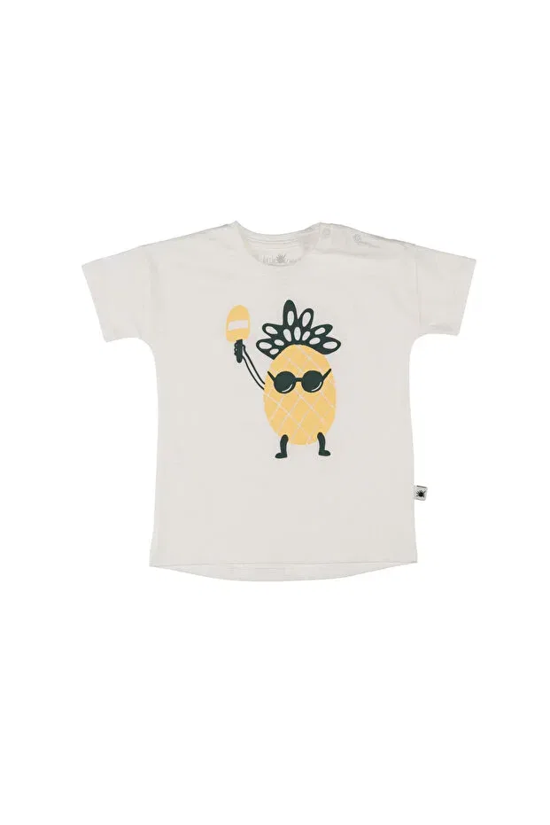 Детское для девочек футболка хлопковая Little Yucca, Off White