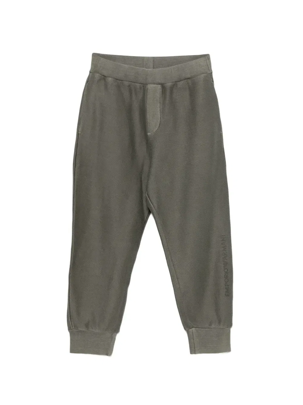 Спортивные брюки с логотипом и эластичными манжетами Emporio Armani Kids, зеленый