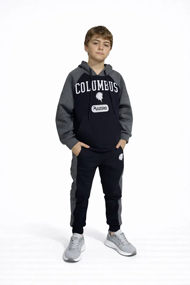 Детский спортивный костюм для девочек с принтом Sportswear Puledro, Gray