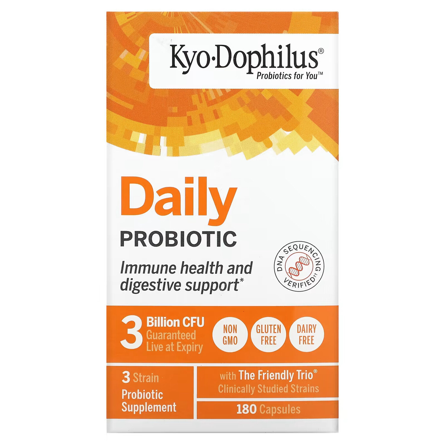 

Kyolic, Kyo-Dophilus, ежедневный пробиотик, 180 капсул