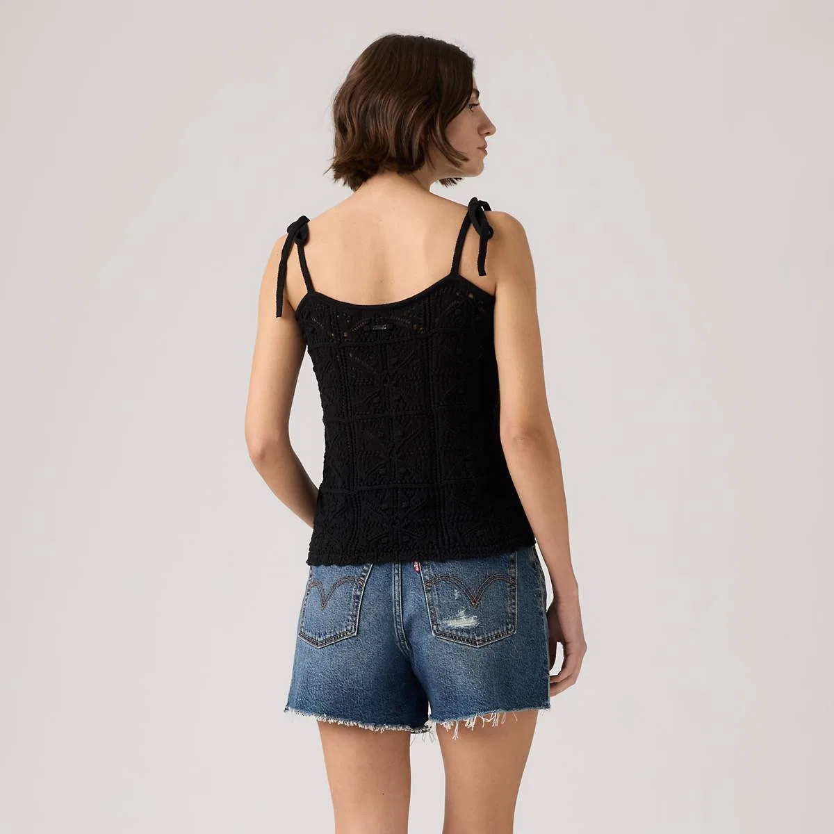Майка-Свитер Abbey с завязками на плечах Levi's, Anthracite Night - Black — фото 4