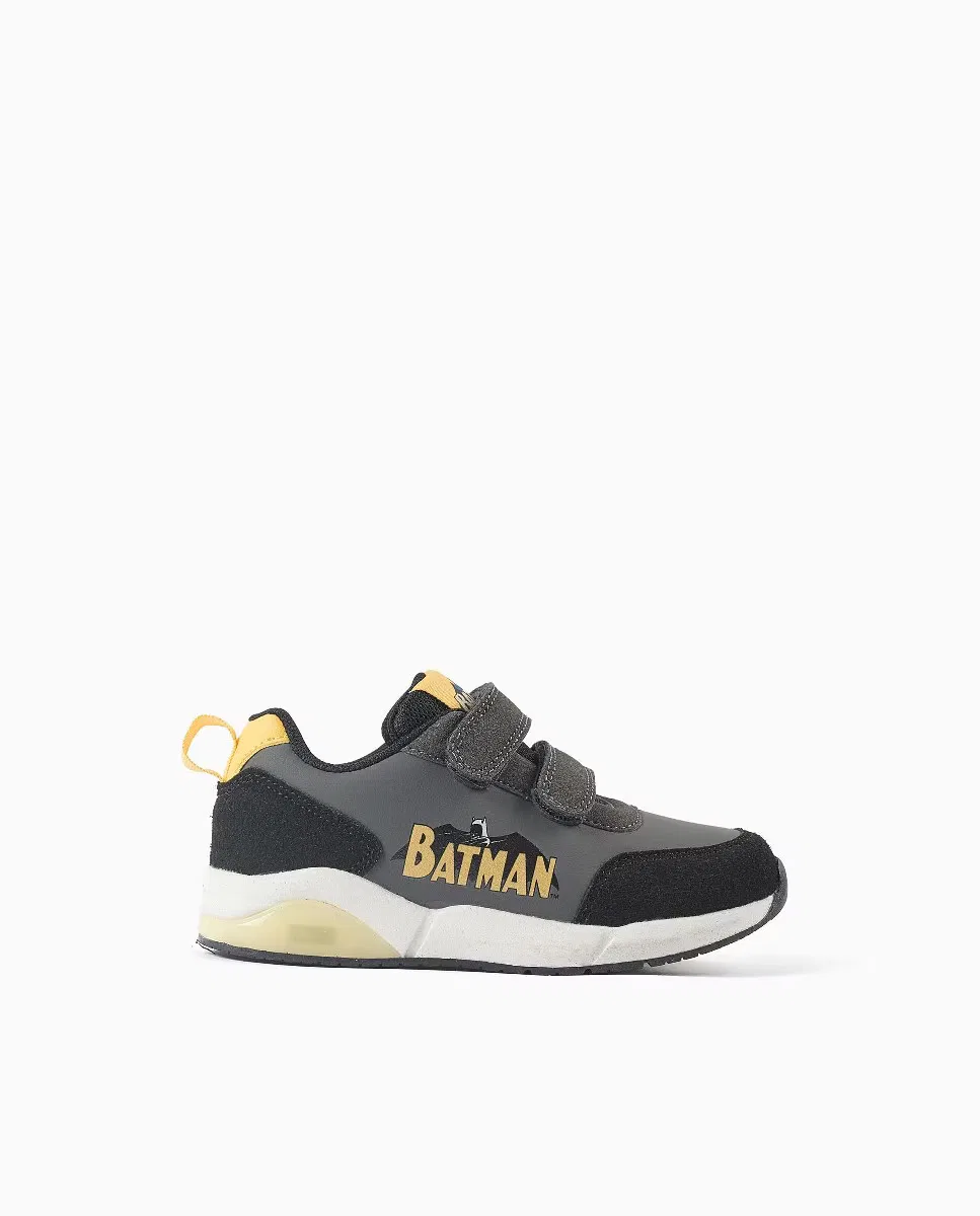 Детские кроссовки с принтом, Luces Batman, Zippy, черный