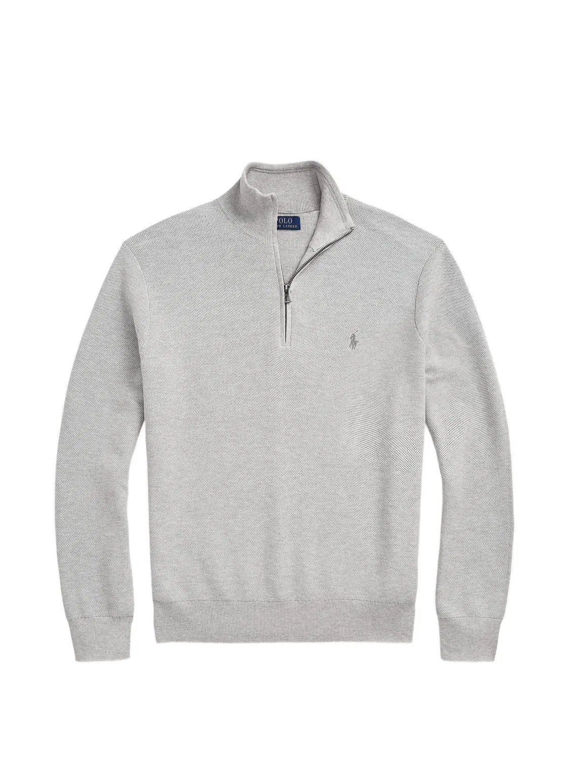 Свитер с длинным рукавом и молнией Polo Ralph Lauren, серый