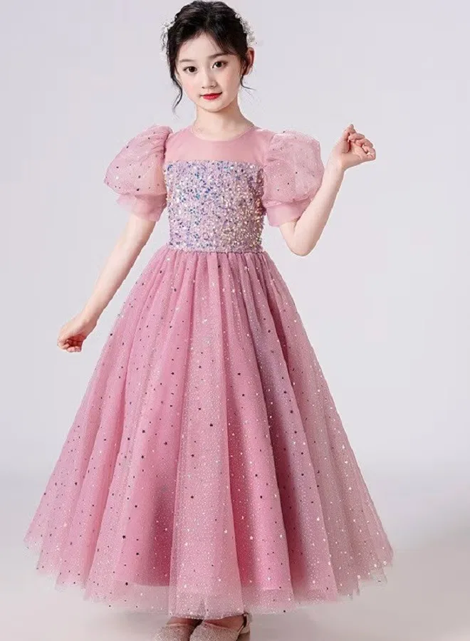 Платье для девочки с длинным рукавом Best Gift Fashion, розовый — фото 2
