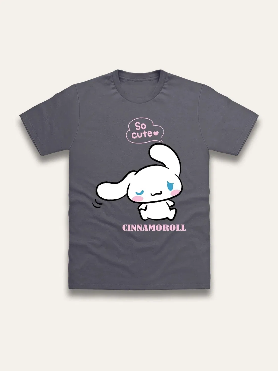 Футболка с принтом Cinnamoroll Brand Threads, серый