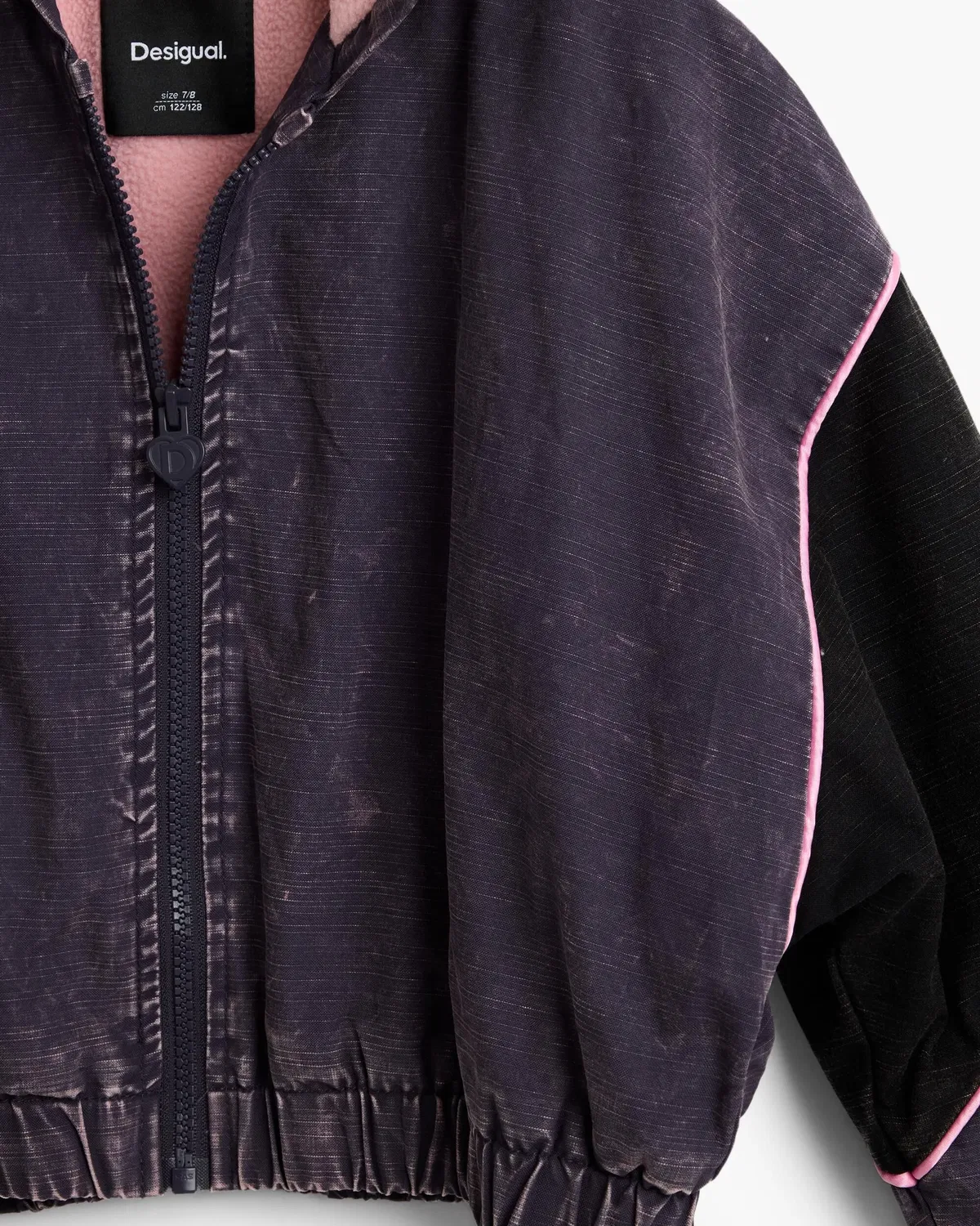 Детская куртка для девочек оверсайз с капюшоном Desigual, Rosa — фото 2