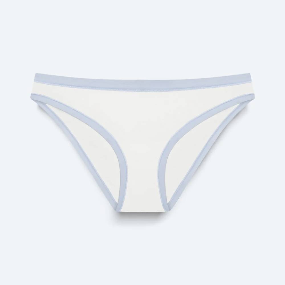 

Трусы Syrn Rear View Mid Rise, белый/голубой