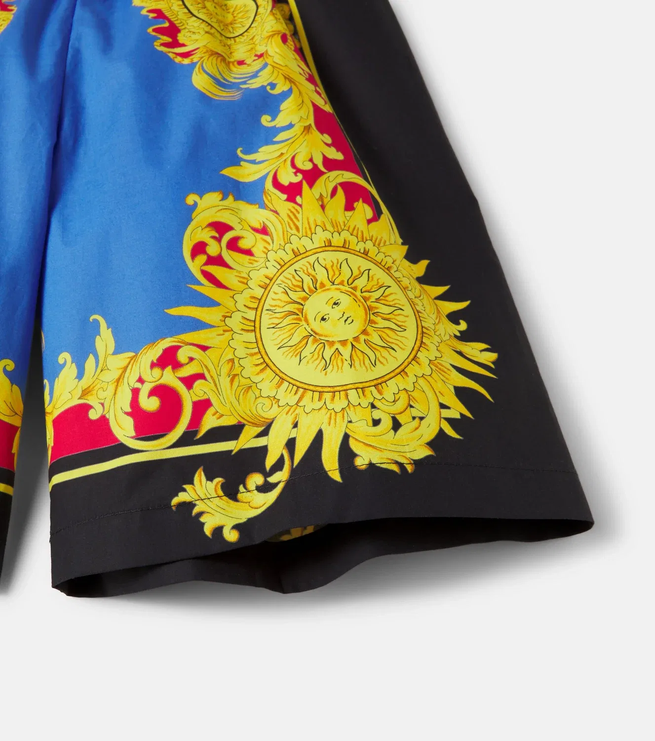 Шорты хлопковые с принтом Versace Kids, мультиколор — фото 3