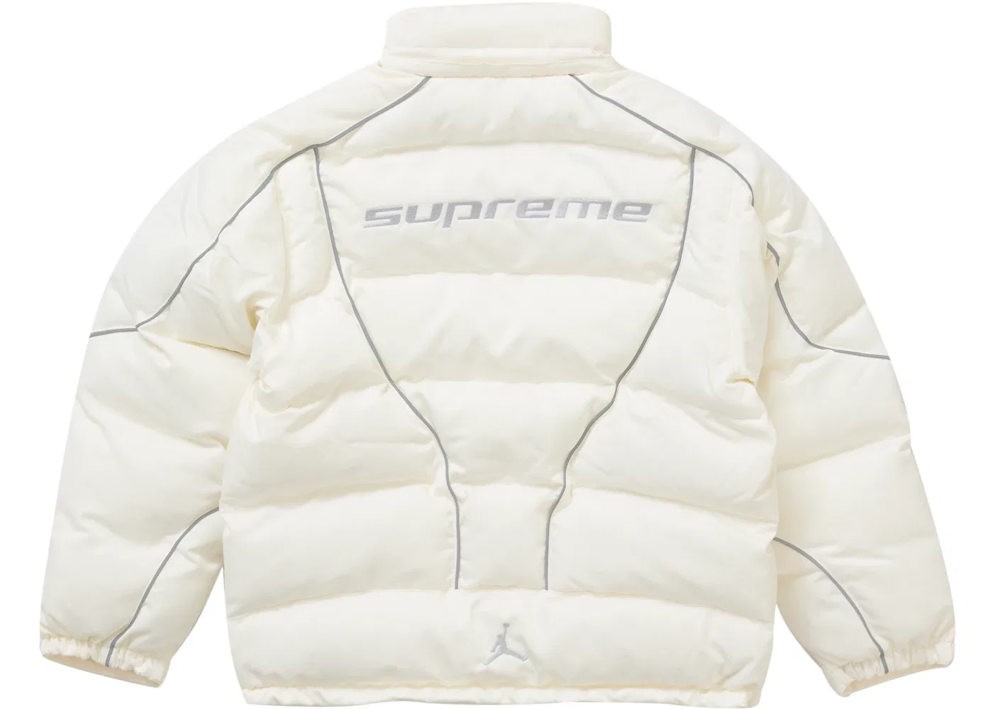 Мужская куртка-пуховик Supreme Jordan Puffer Jacket, White — фото 4