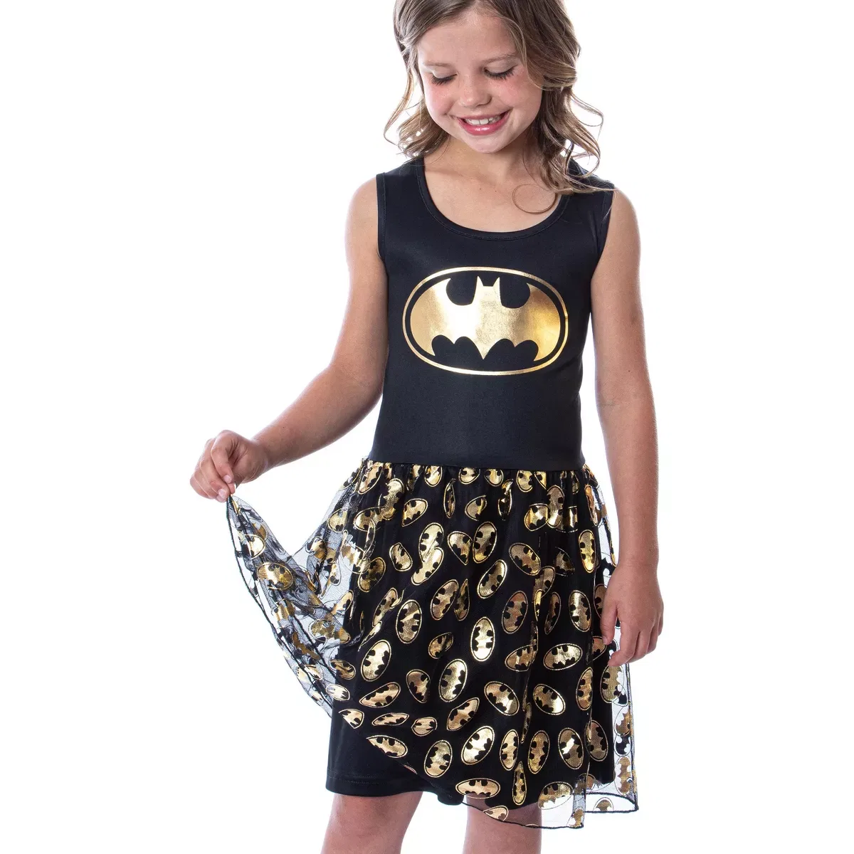 Детская ночная рубашка для девочек Batman с принтом INTIMO, Black — фото 3