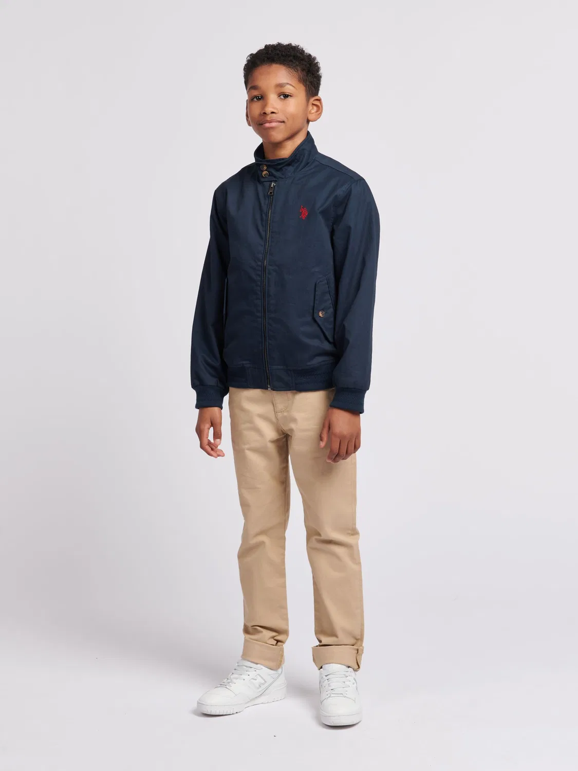 Куртка Harrington из твила U.S. Polo Assn., синяя — фото 3