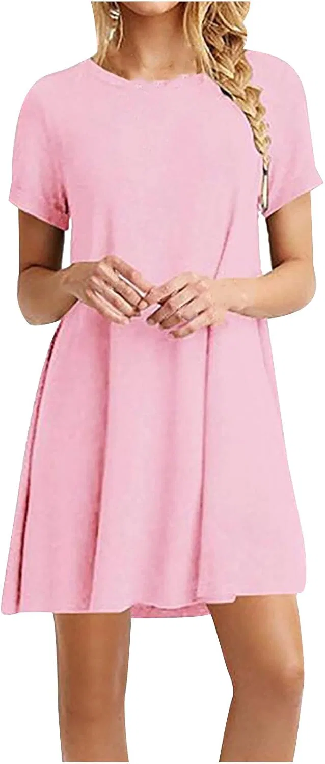 Женское летнее платье-макси без рукавов Sundresses for Women Plus Size 2025, Pink — фото 2