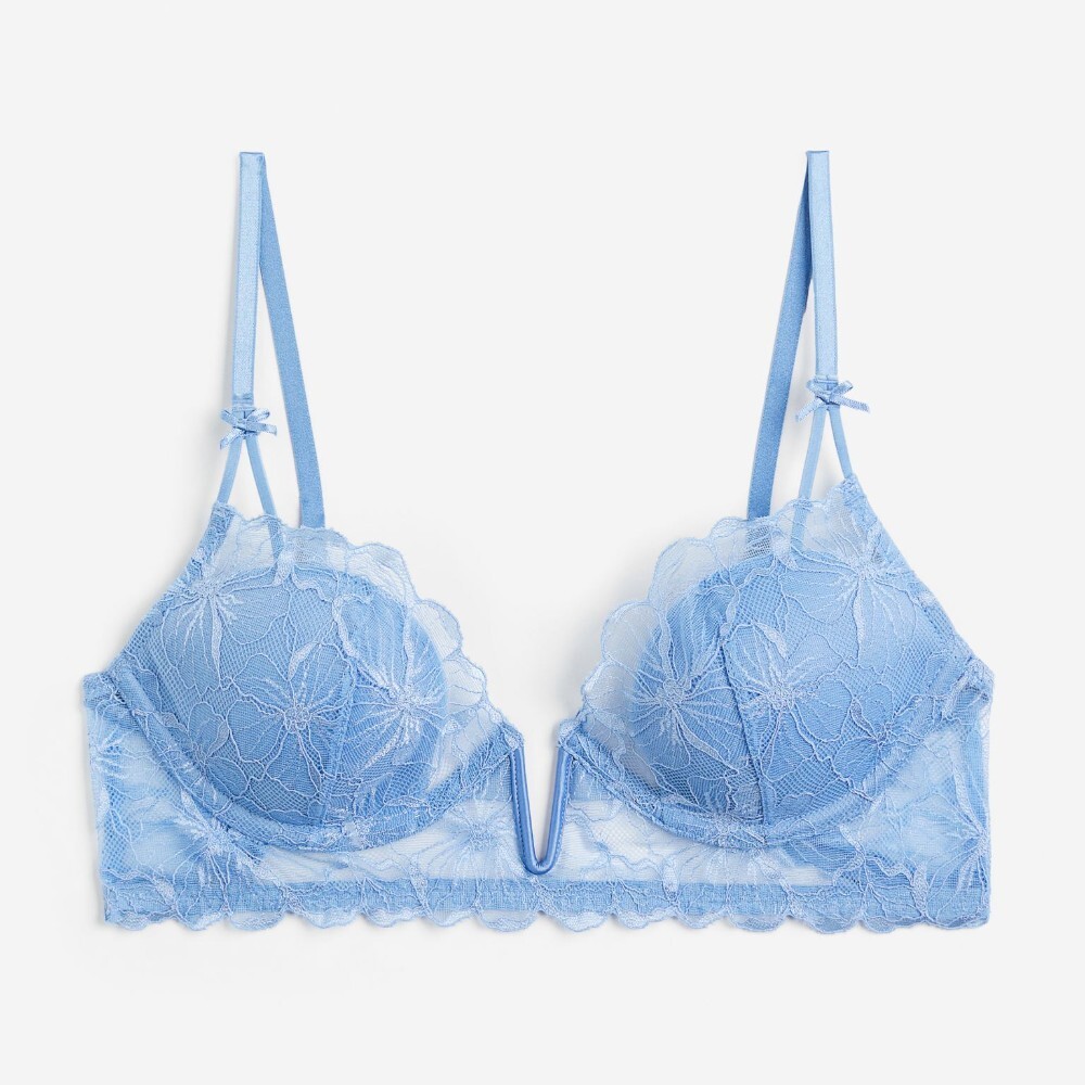 

Бюстгальтер H&M Padded Underwire Lace, синий
