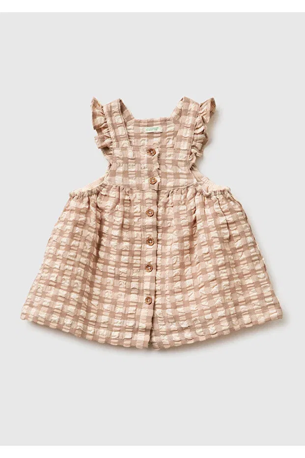 Детское платье для девочек с вышивкой United Colors Of Benetton, Nude Color