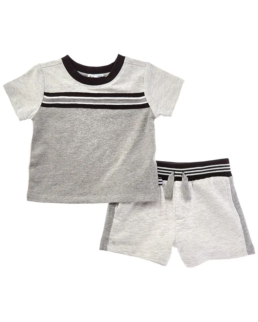 Детский комплект из 2 предметов с принтом в полоску Splendid Stone Stripe Set, серый