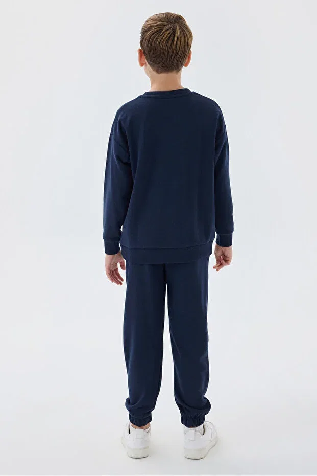 Детский спортивный костюм для мальчиков с принтом Rolypoly, Navy Blue — фото 4