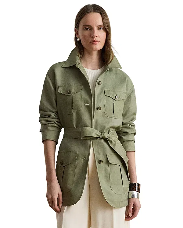 Женская куртка из льняной смеси Ralph Lauren, Light Agave