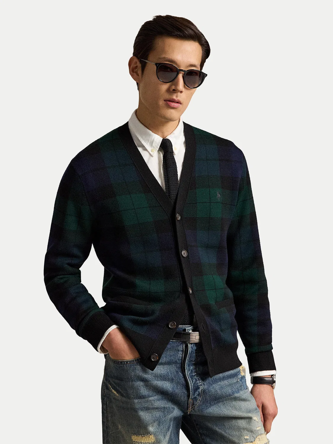 Мужской кардиган стандартного кроя Polo Ralph Lauren, зеленый