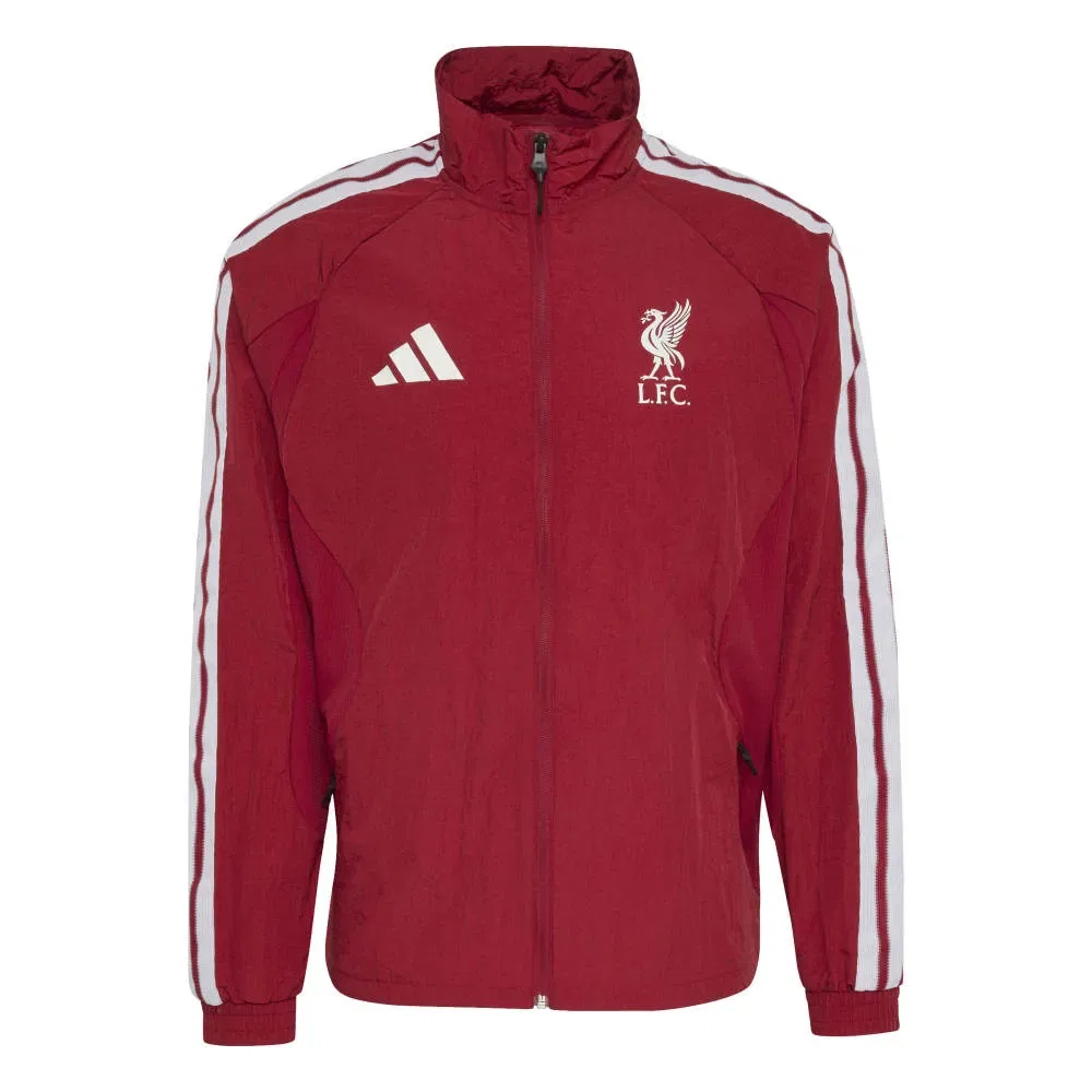 Мужская куртка с воротником-стойкой Liverpool FC Home Anthem Adidas, Red — фото 3
